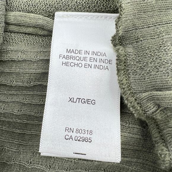 Lucky Brand Womens Ladder Trim Knit Tunic Cotton Blend Dusty Olive Size XL NEW - Picture 7 of 10